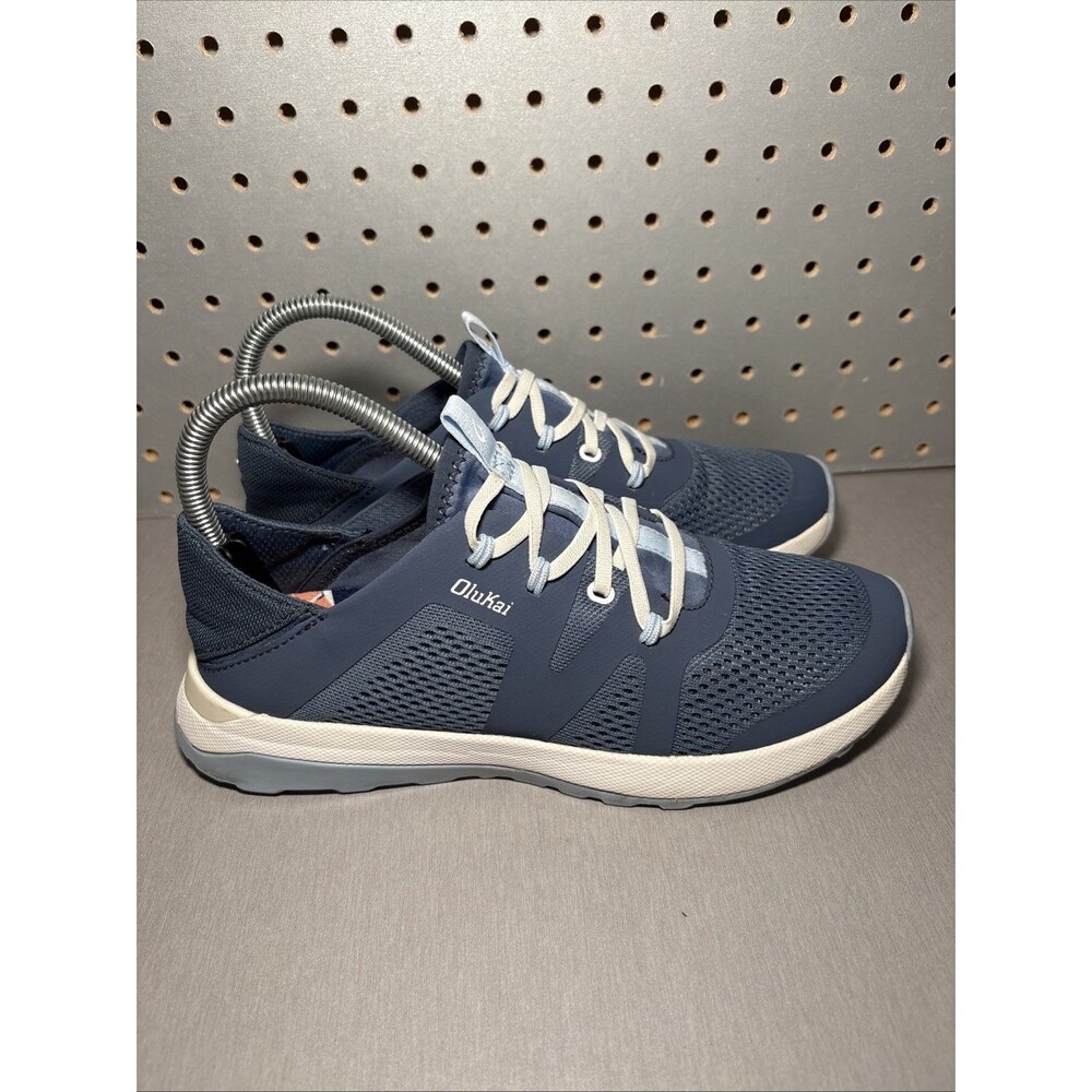 Olukai Huia Shoes Womens Size 8 Blue Mesh Sneakers 20492-VNZC Casual Comfort